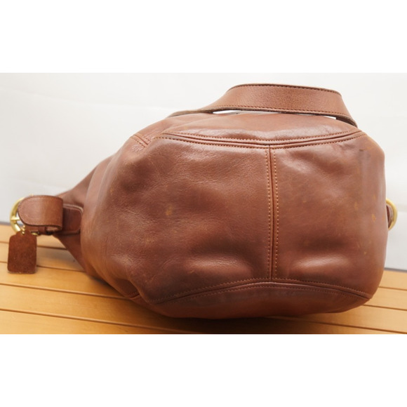 Vintage 90's Coach Monterey Hobo Lightweight United States British Tan Handbag - Picture 9 of 13